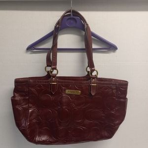 Coach Burgundy Leather Purse